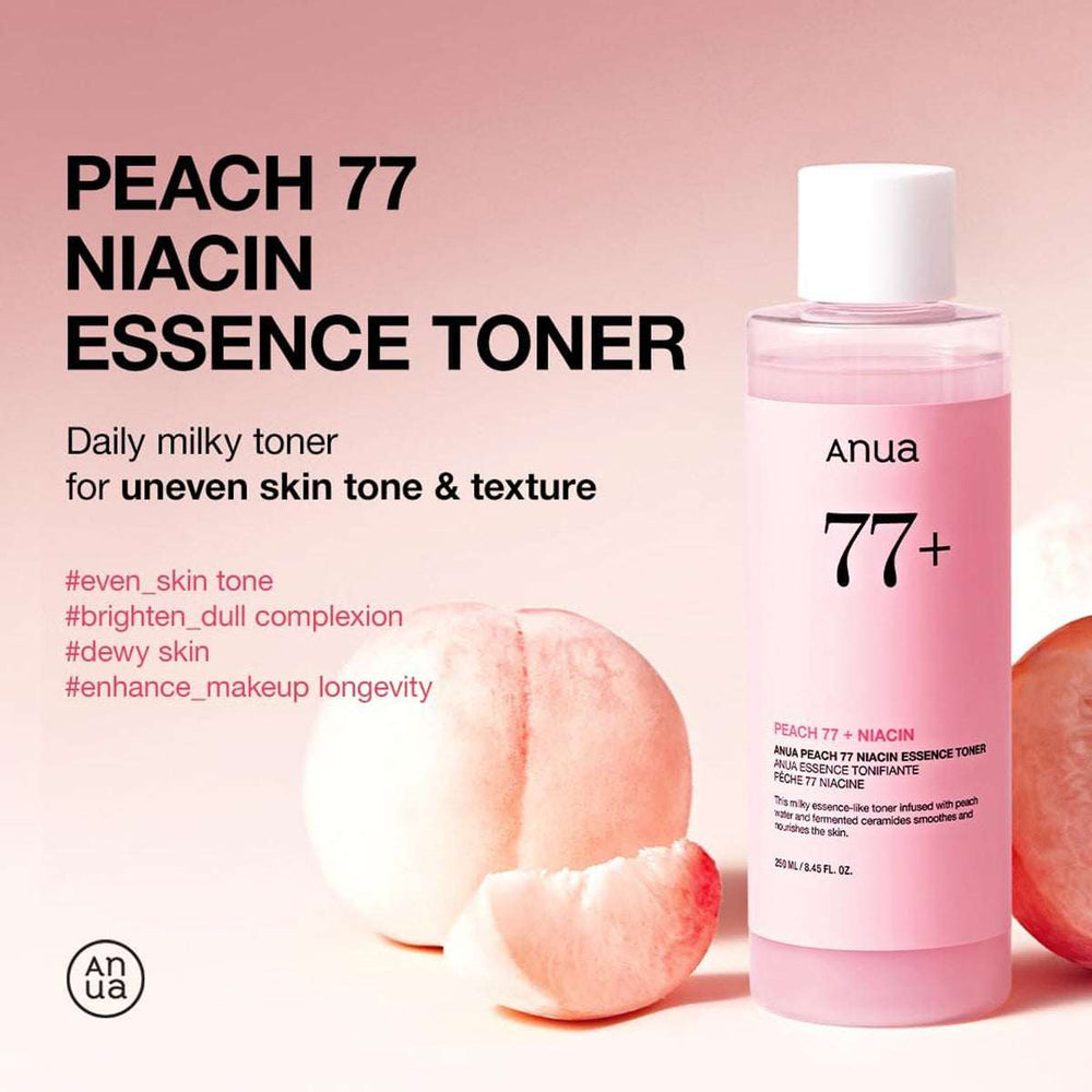ANUA Peach 77 Niacin Essence Toner, Facial Toner for Glass Skin 250ml