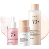 Anua Brightening & Glass Skin Trio - Rice Enzyme Cleanser, Milky Toner & Peach Serum