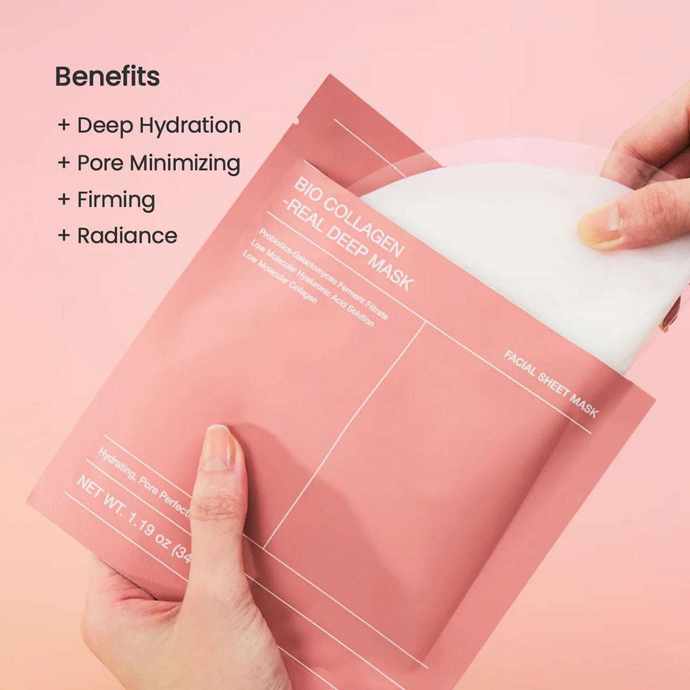 BIODANCE Bio-Collagen Real Deep Mask, Hydrating Overnight Mask 34g, 4ea