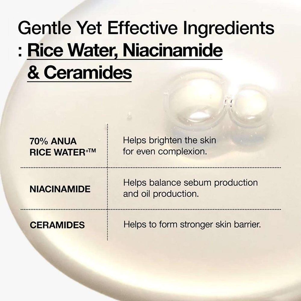 ANUA Rice 70 Glow Milky Toner, for Glass Skin 250ml