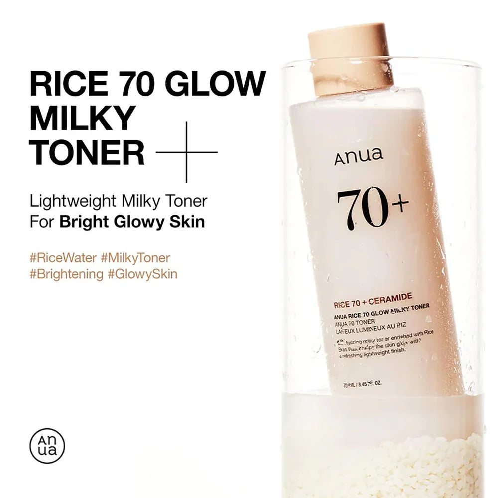 Anua Glass Skin Glow Bundle - Rice 70 Milky Toner & Peach 70 Niacinamide Serum