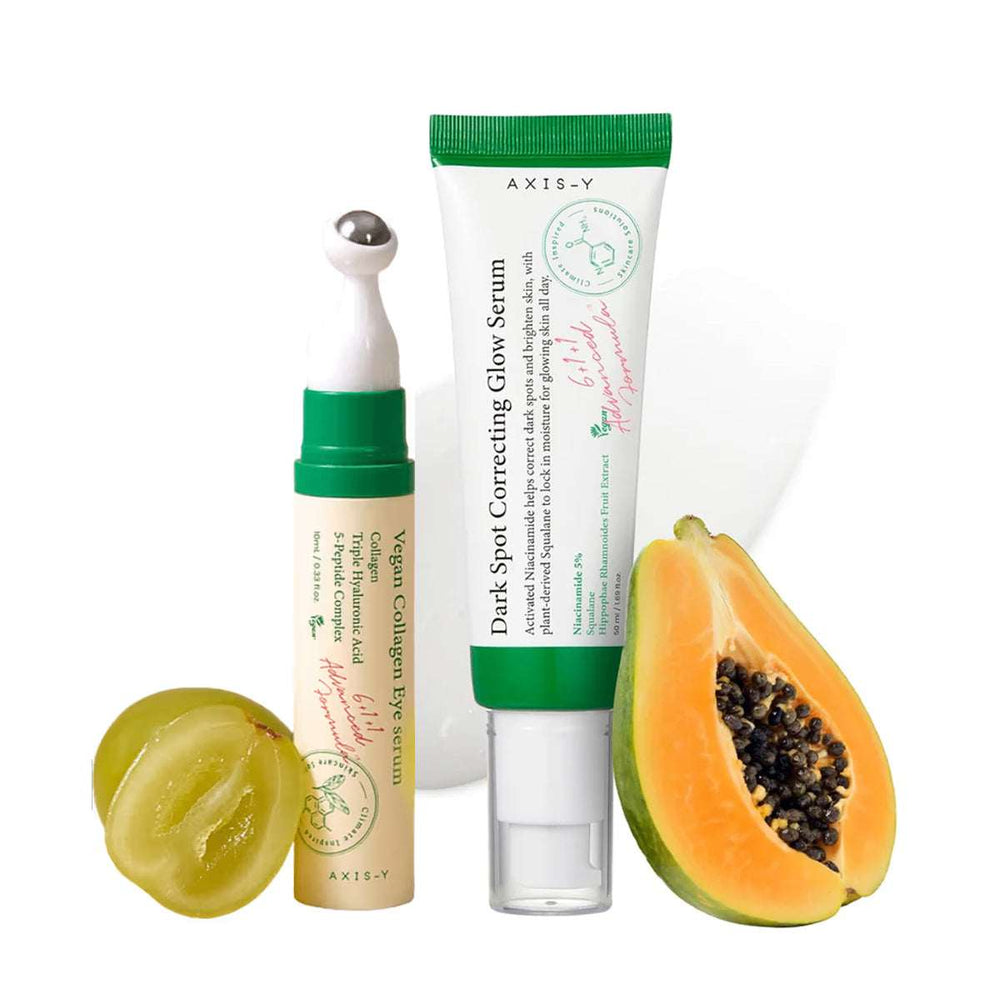 AXIS-Y Brightening Bundle - Dark Spot Glow Serum & Vegan Collagen Eye Serum