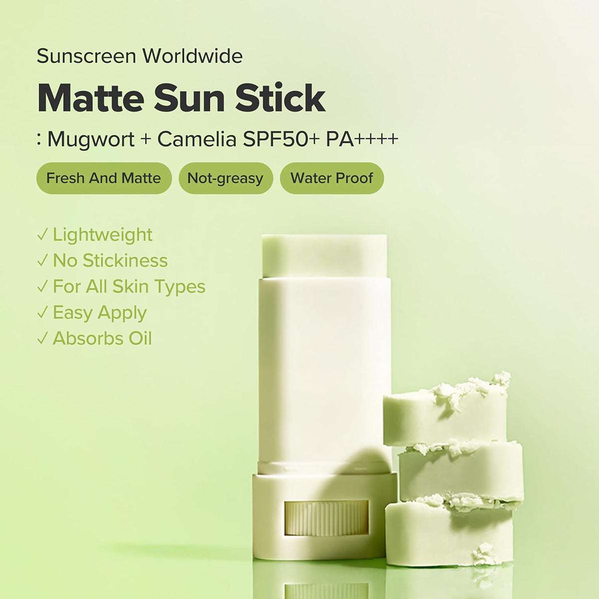BEAUTY OF JOSEON Matte Sun Stick Mugwort Camelia 18g