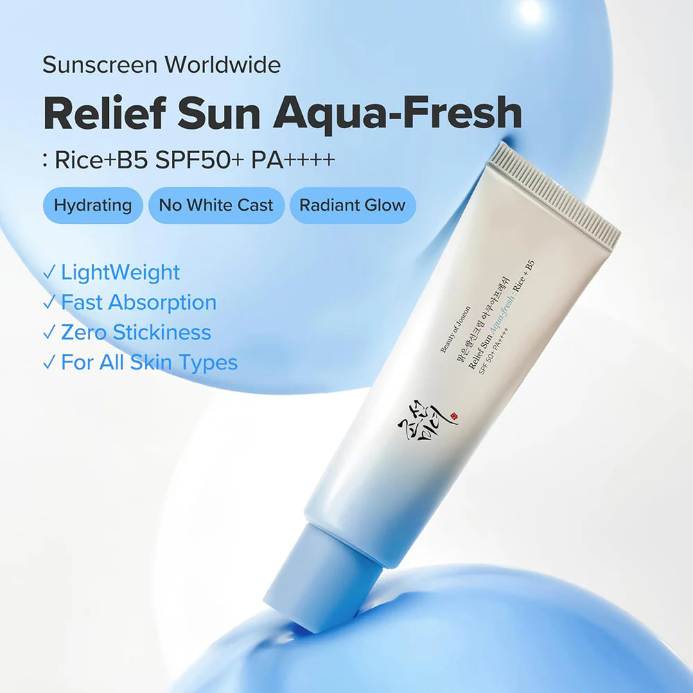 Beauty of Joseon Daily Routine Trio - Aqua-Fresh Rice Sunscreen, Matte Sun Stick & Plum Cleanser