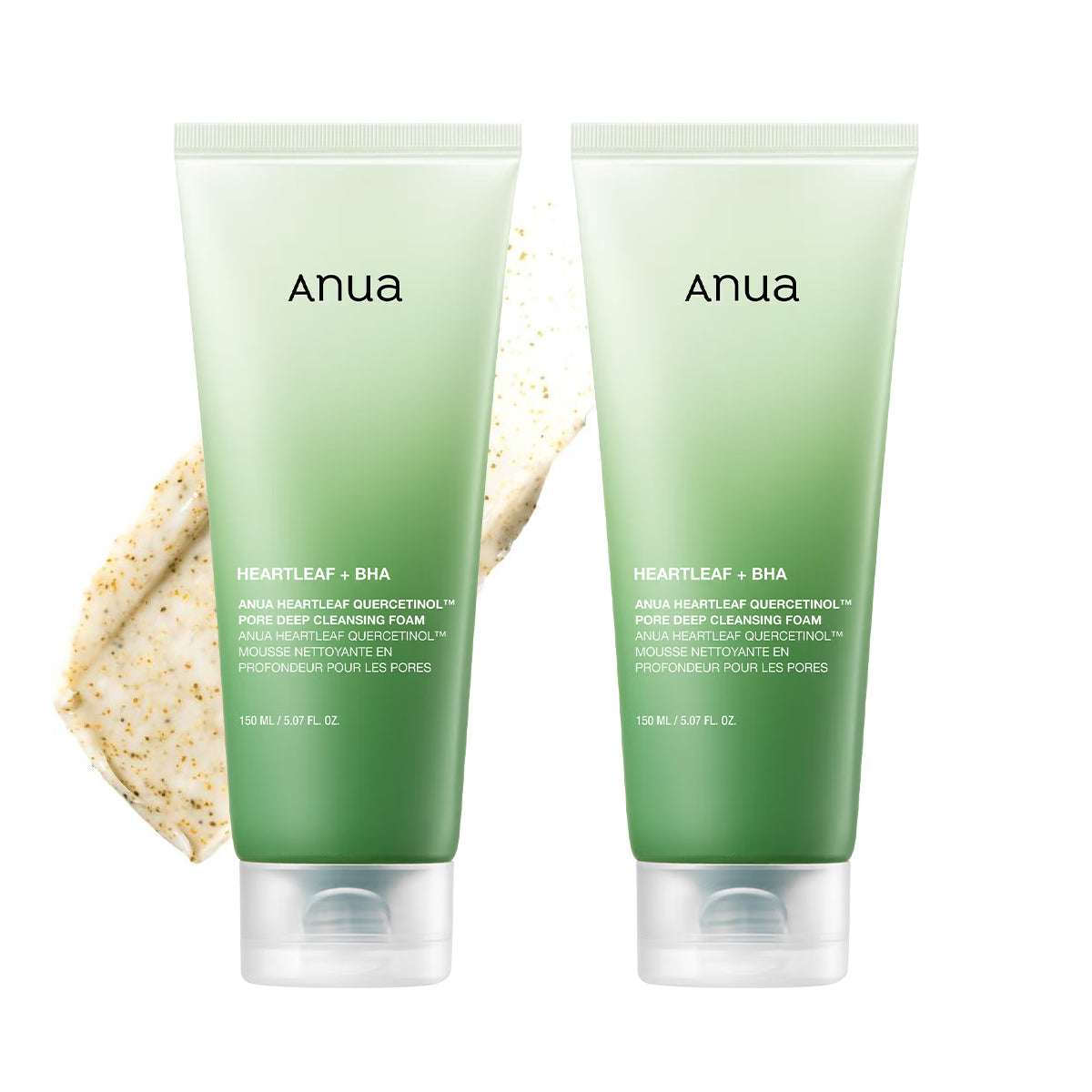 ANUA Heartleaf Quercetinol Pore Deep Cleansing Foam 150ml - Pack Of 2