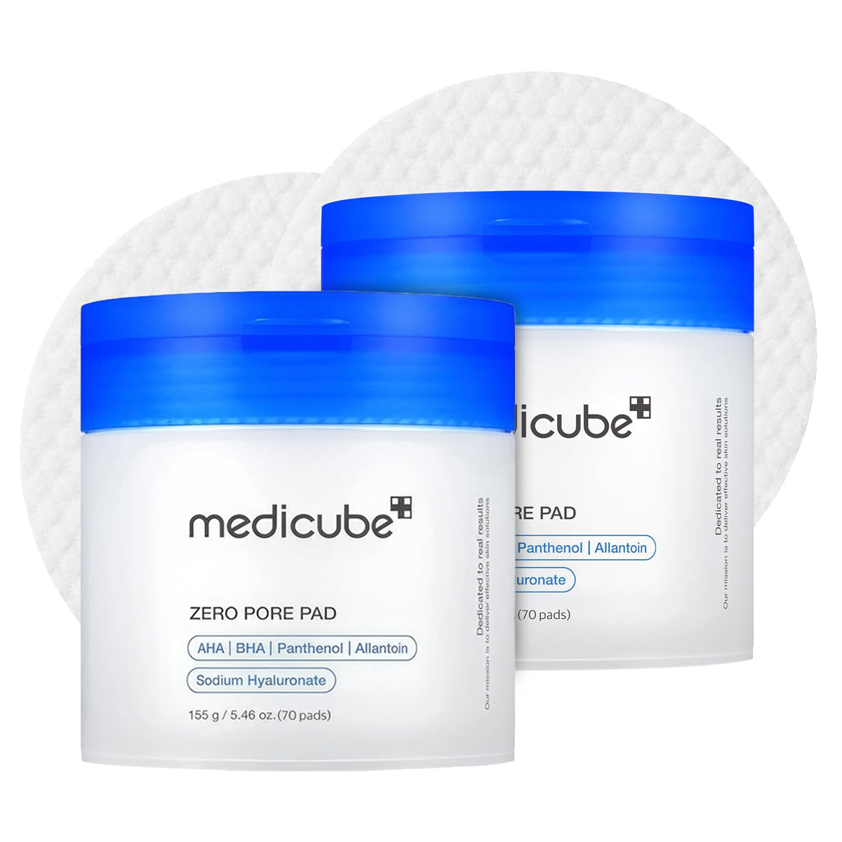 Medicube Zero Pore Pads 2.0, Dual-Textured Facial Toner Pads 155g - Pack Of 2
