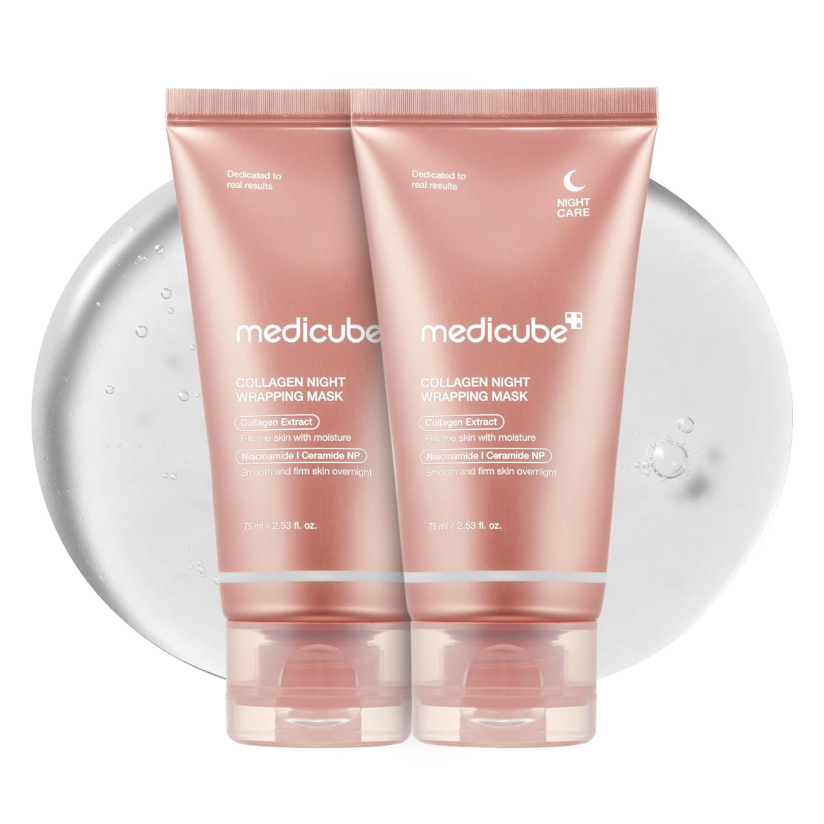 Medicube Collagen Overnight Wrapping Peel Off Facial Mask Pack 75ml - Pack Of 2
