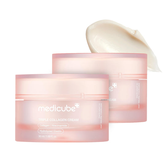 Medicube Triple Collagen Cream - Hydrating & Firming Moisturizer 50ml - Pack Of 2