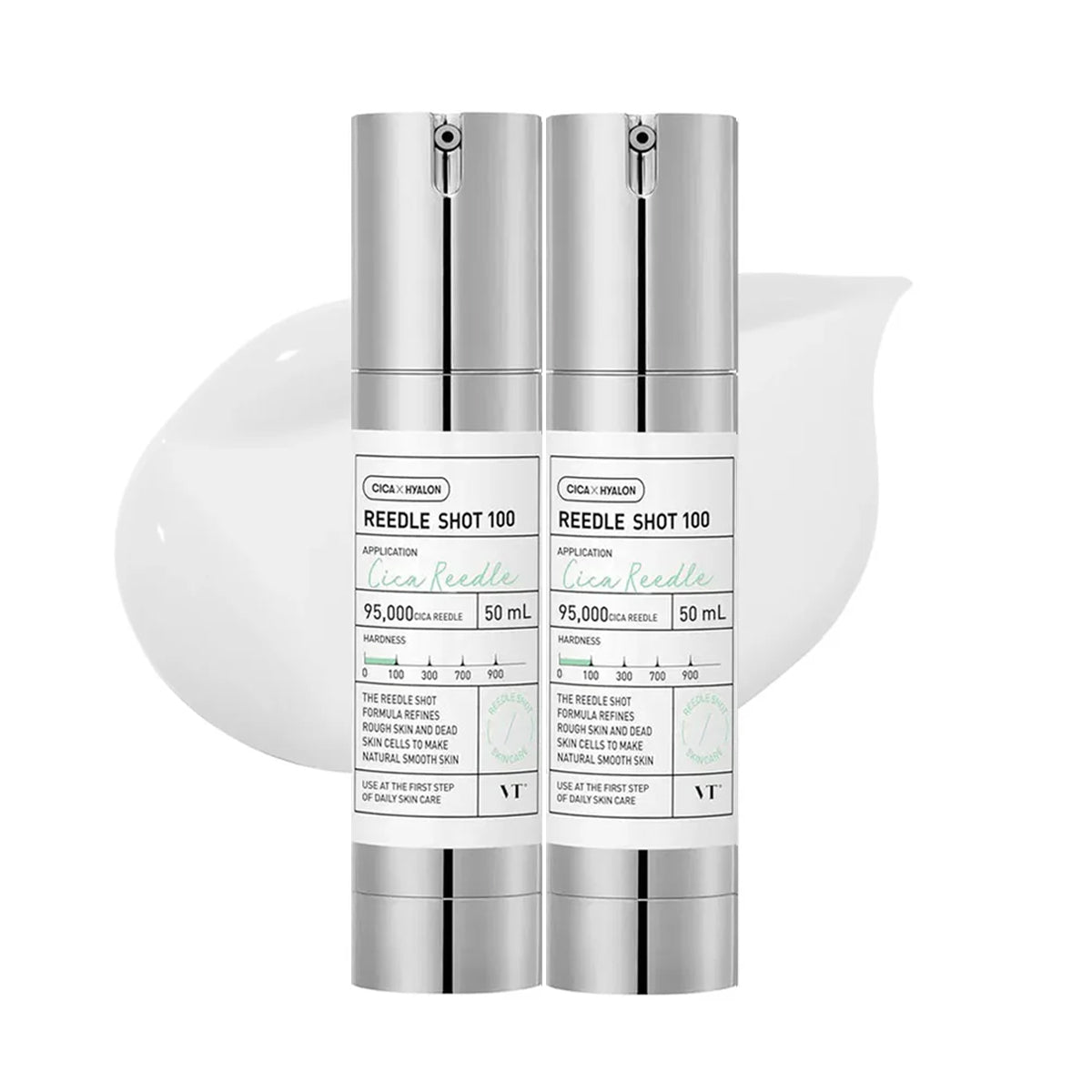 VT Cosmetics CICA Reedle Shot 100 Essence, Daily Face Essence 50ml - Pack Of 2