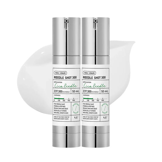 VT Cosmetics CICA Reedle Shot 300, Advanced Night Exosome, Microneedling Serum 50ml - Pack Of 2