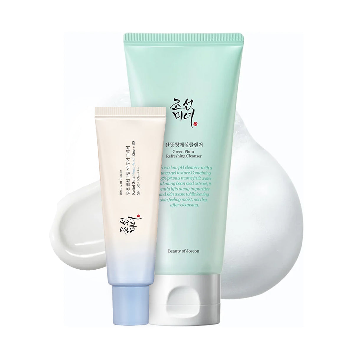 Beauty of Joseon Refresh & Protect Duo: Green Plum Cleanser + Relief Sun Aqua-fresh