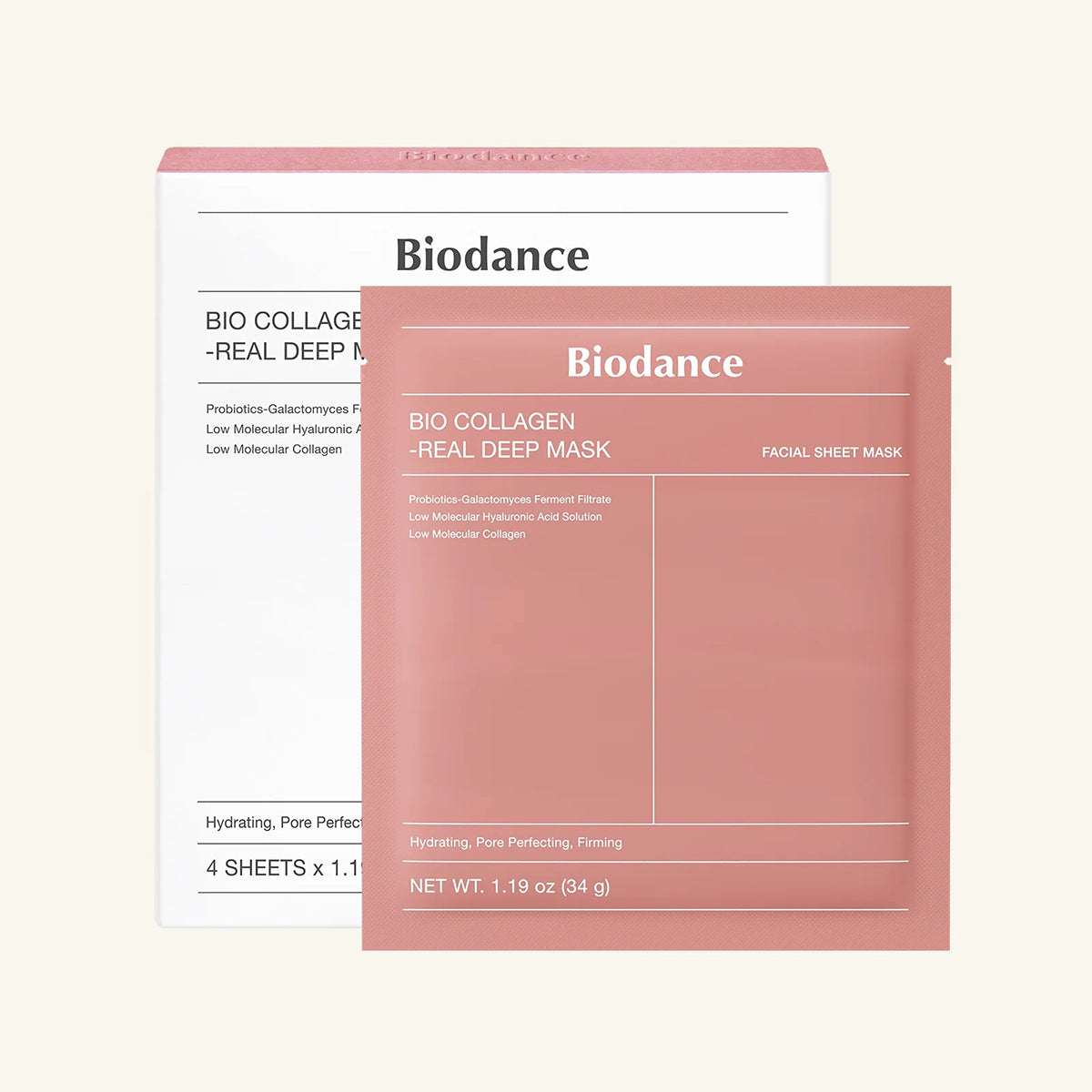 BIODANCE Bio-Collagen Real Deep Mask, Hydrating Overnight Mask 34g - Pack Of 2