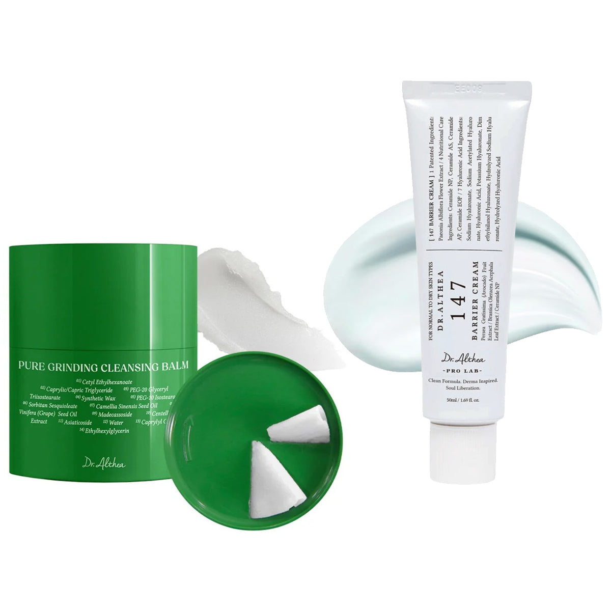 Dr. Althea Skin Barrier Repair Kit - Pure Grinding Cleansing Balm & 147 Barrier Cream