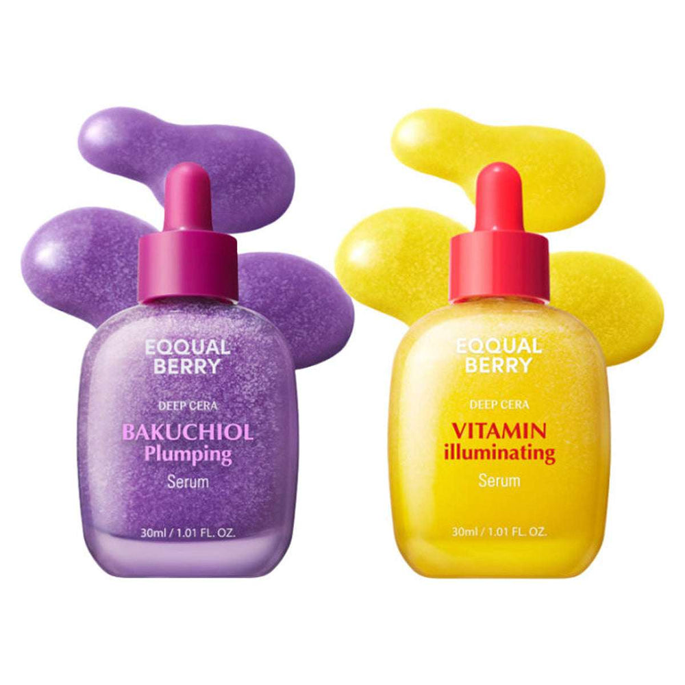EQQUALBERRY Glow & Firm Duo - Vitamin Illuminating & Bakuchiol Plumping Serum Set