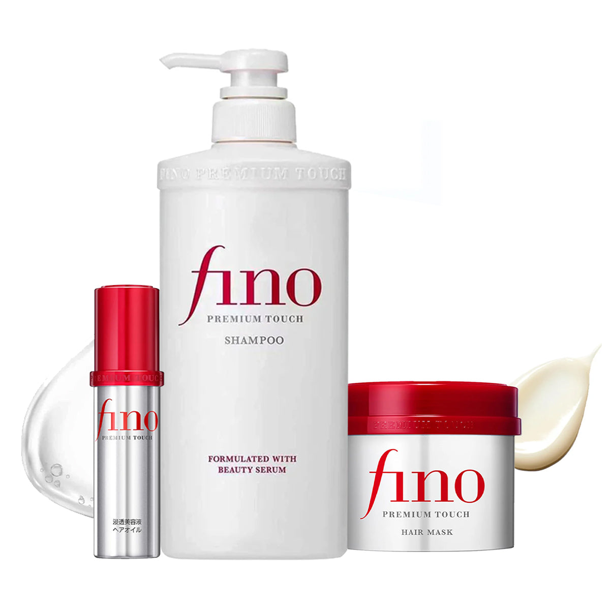 Fino Premium Touch Trio - Shampoo, Hair Mask & Intensive Oil Set