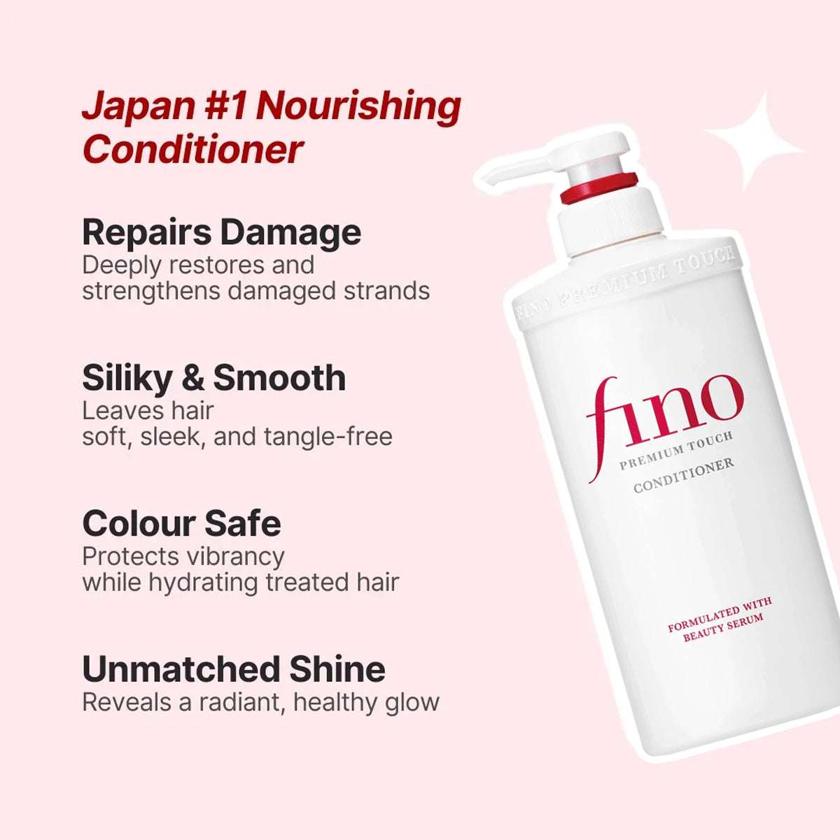 Fino Premium Touch Conditioner – Deep Moisture Hair Treatment with Silky Smooth Finish – 550ml - Pack Of 2