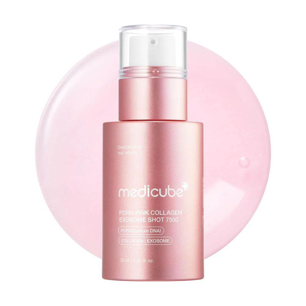 Medicube PDRN Pink Glass Glow Duo Set - Exosome Shot Serum & Pink Collagen Jelly Gel Mask