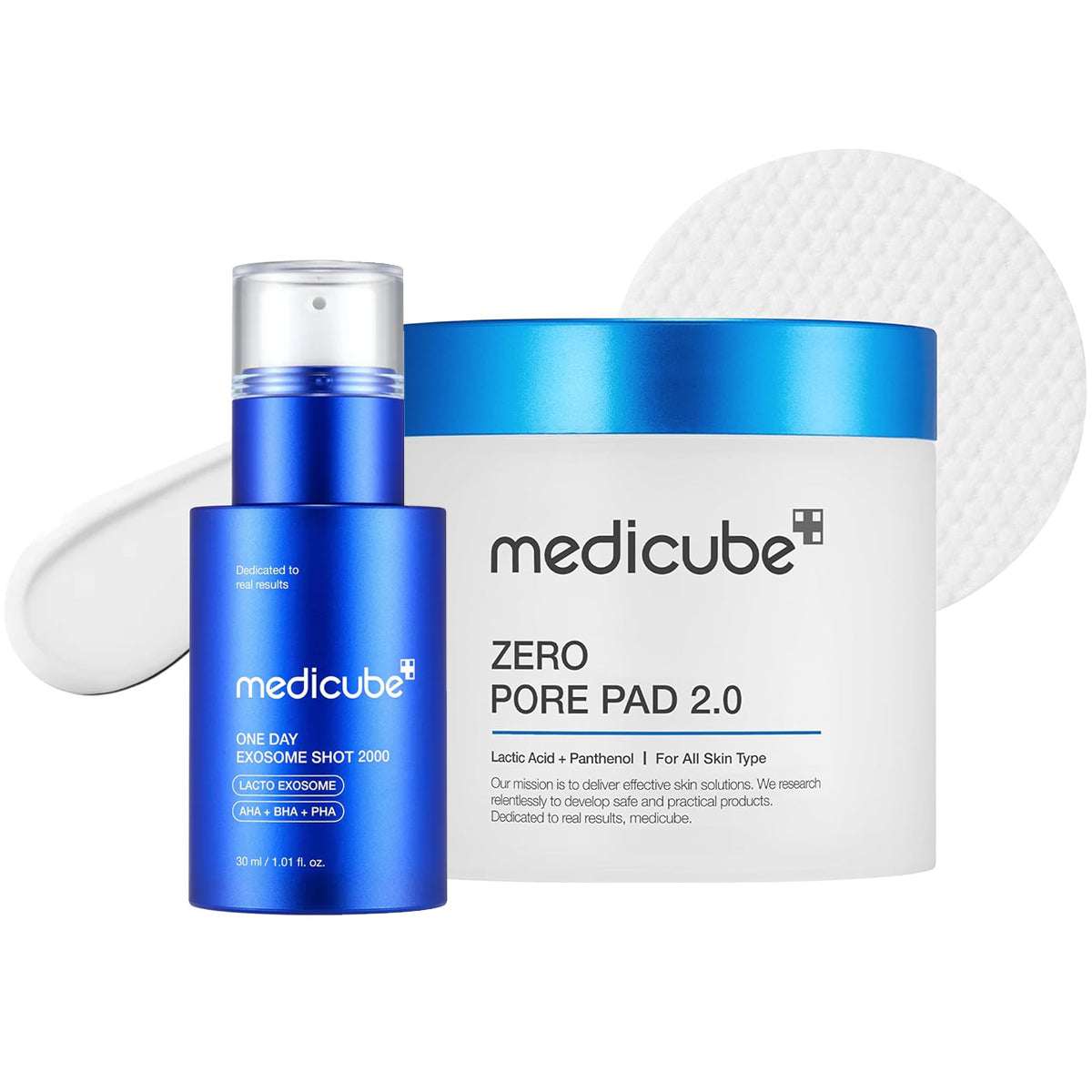 Medicube Zero Pore Bundle: Exosome Shot 2000 & Zero Pore Pads 2.0