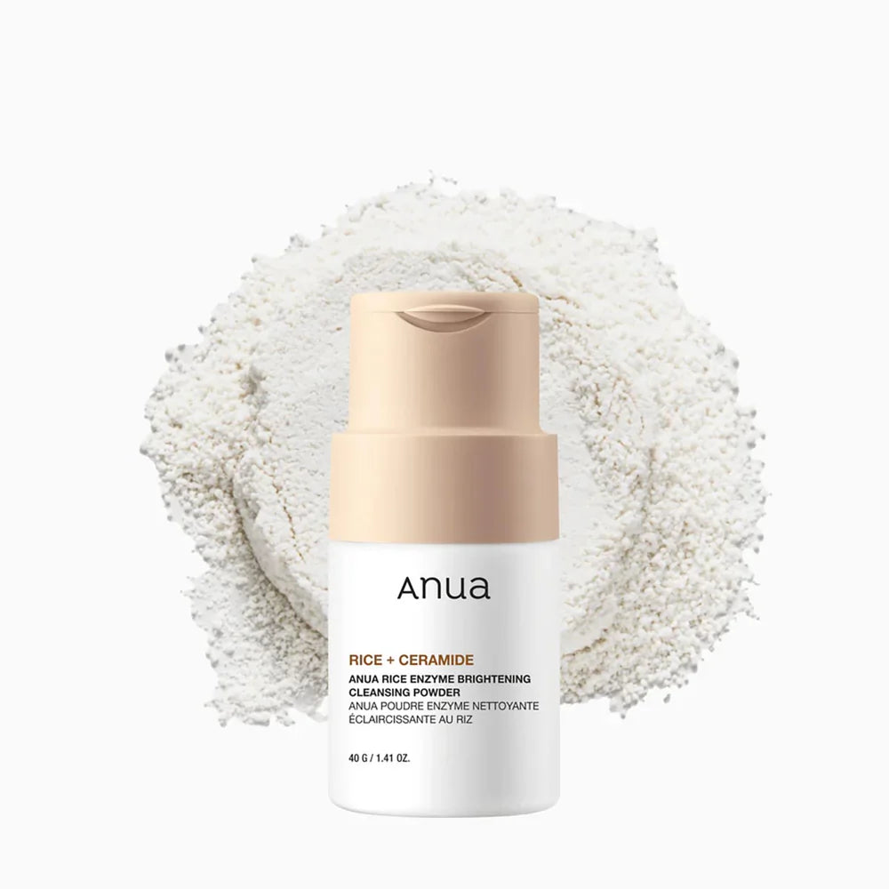 Anua Glass Skin Brightening Duo - Rice Enzyme Cleansing Powder & Niacinamide + TXA Dark Spot Serum