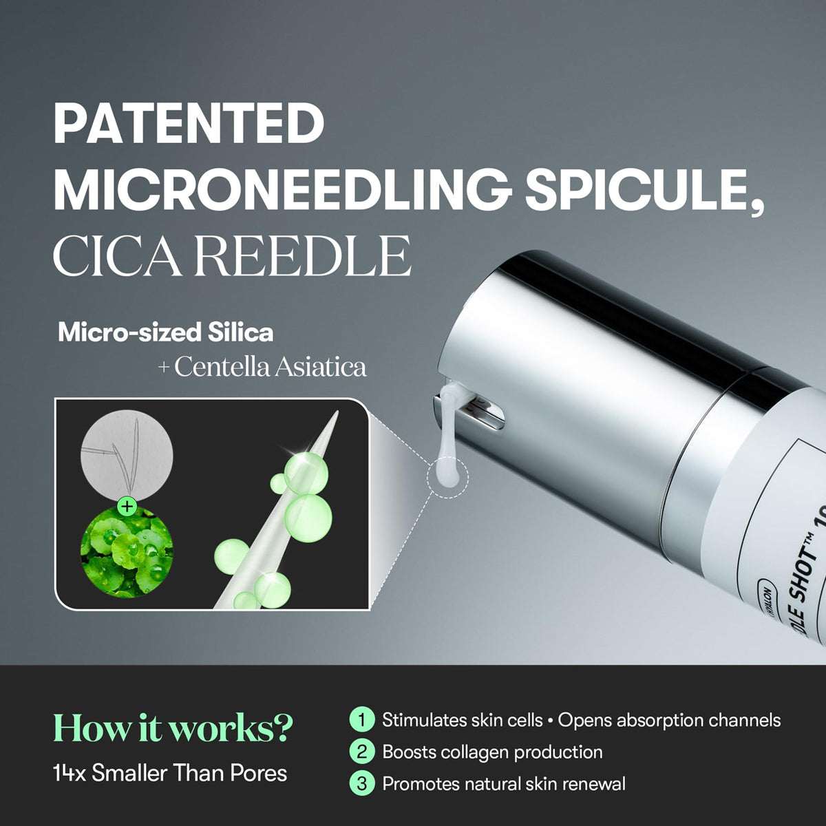 VT Cosmetics CICA Reedle Shot 100 Essence, Daily Face Essence 50ml