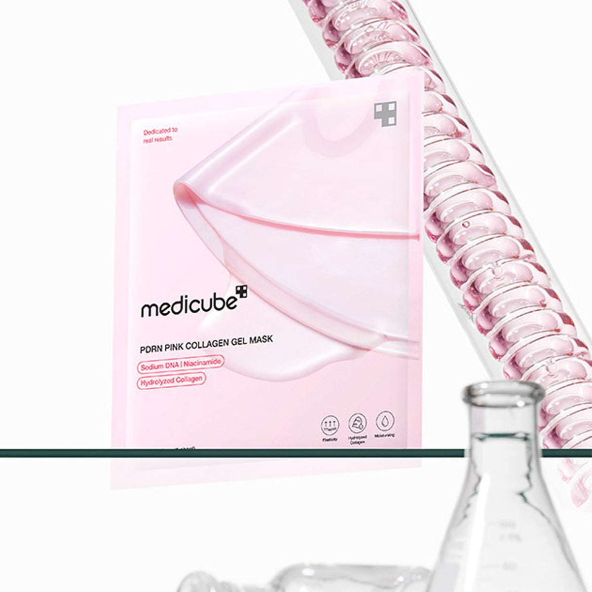 Medicube Salmon DNA PDRN pink collagen jelly gel mask 28g, 4ea - Pack Of 2